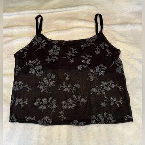 Fire Los Angeles Black Floral Tank Top